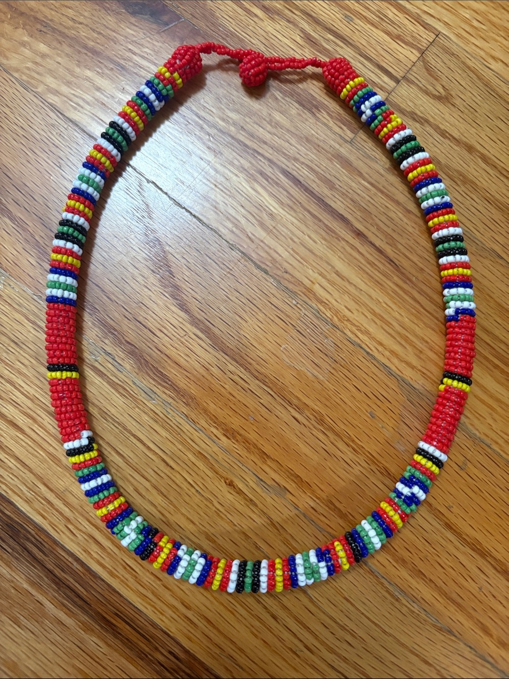 Vintage Southwestern Micro Beaded Choker Bib Necklace